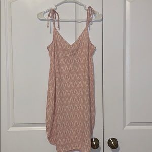 Patterned Basic Tie Dress (XS)